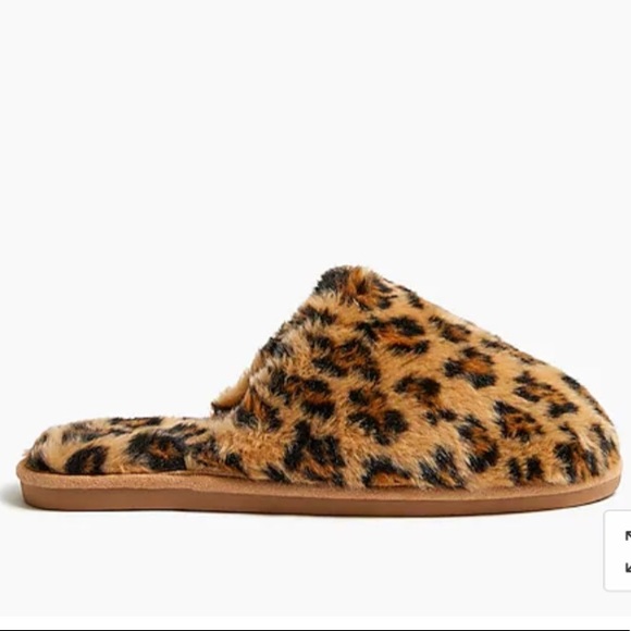 *SOLD* 🌺HP🌺 J.Crew leopard fuzzy slippers - Picture 3 of 7